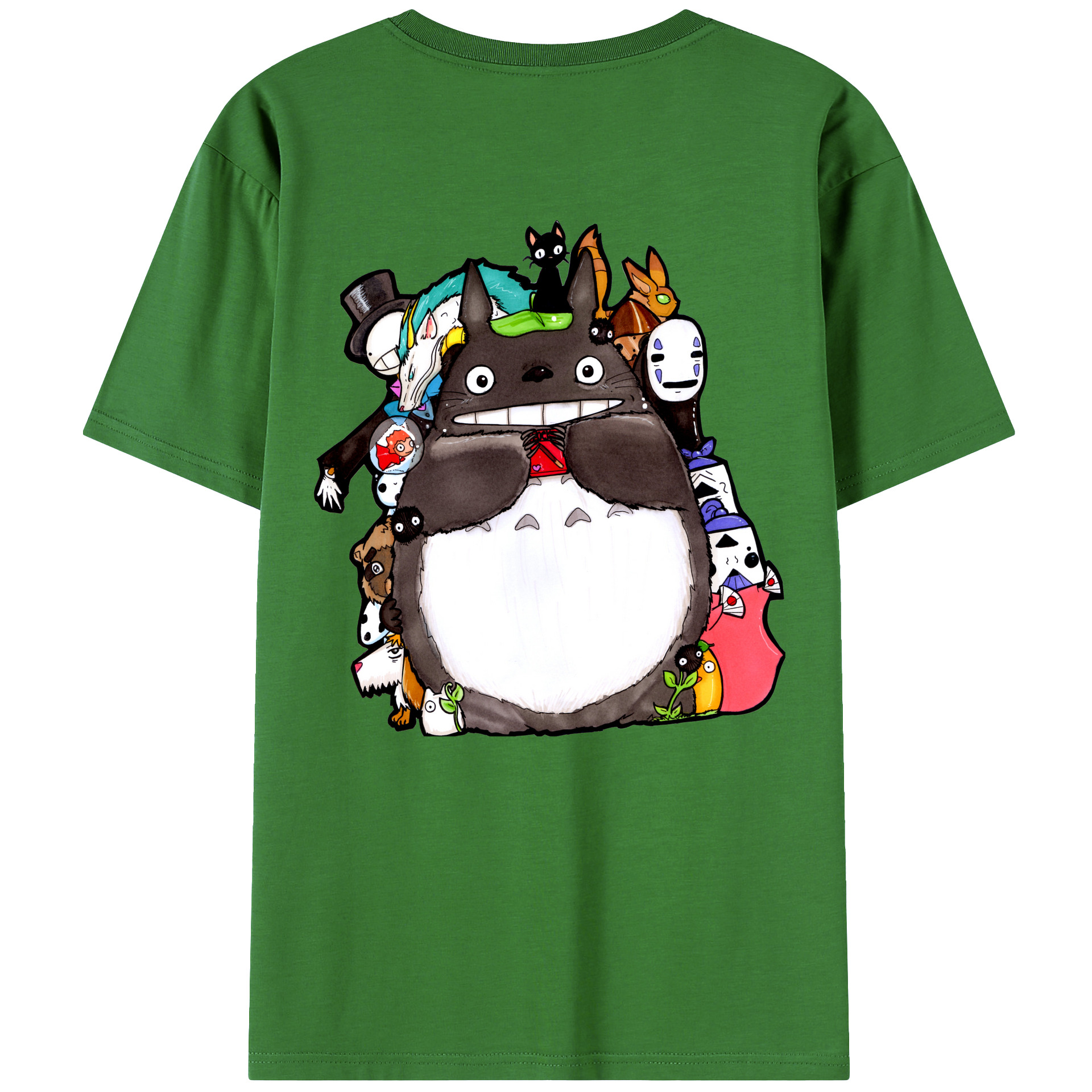 （画像用） となりのトトロ 草壁メイ 草壁サツキ My Neighbor Totoro Satsuki Kusakabe Mei Kusakabe レディース半袖Tシャツ(バックプリント)